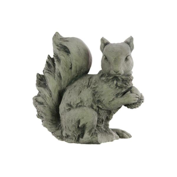 Urban Trends Collection Cement Sitting Squirrel Figurine with Head, Gray 51204